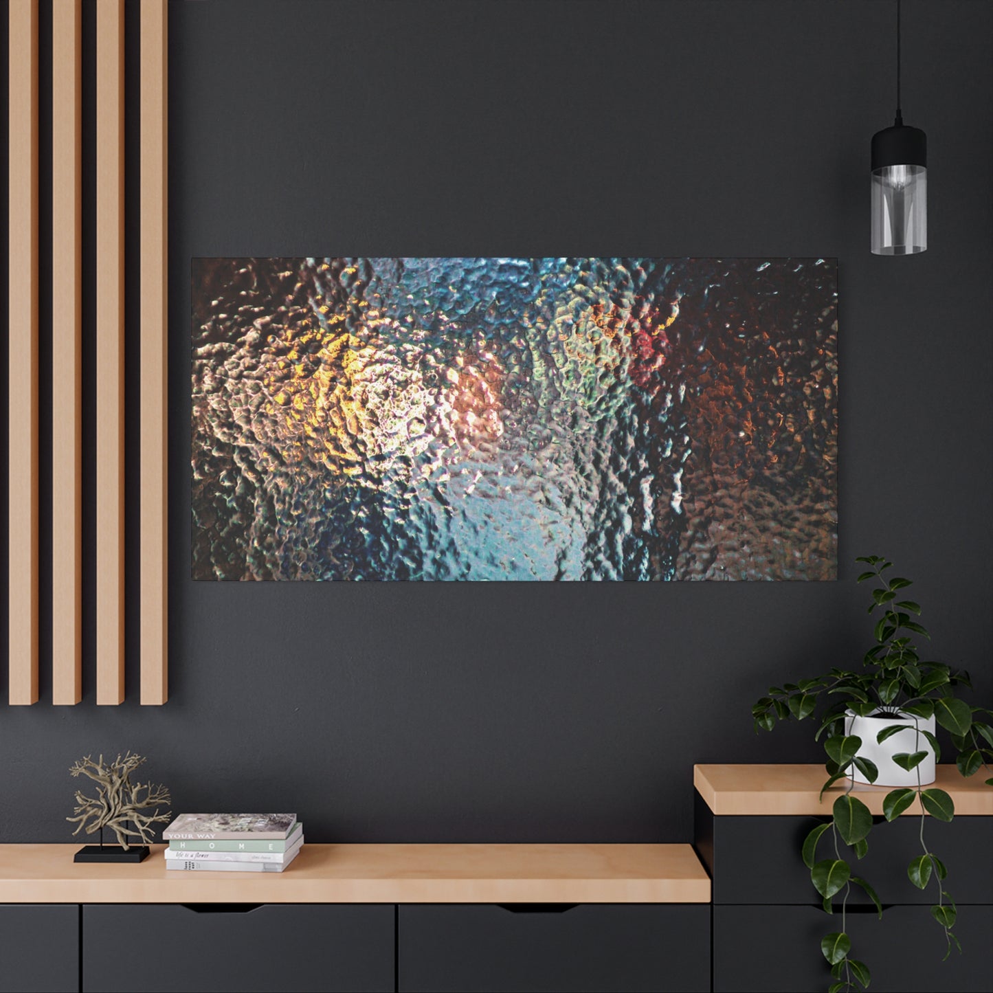 Canvas Wall Art -- Abstract Chocolate Glass Texture