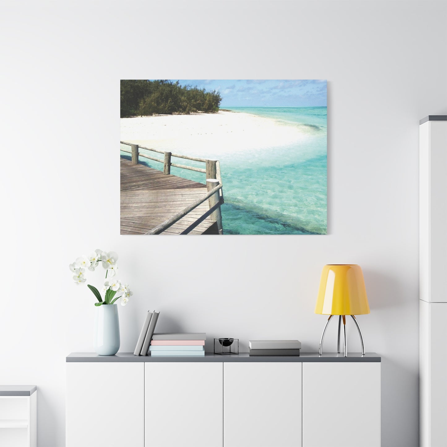 Canvas Wall Art -- Coastal Beach Serenity Landscape Artwork