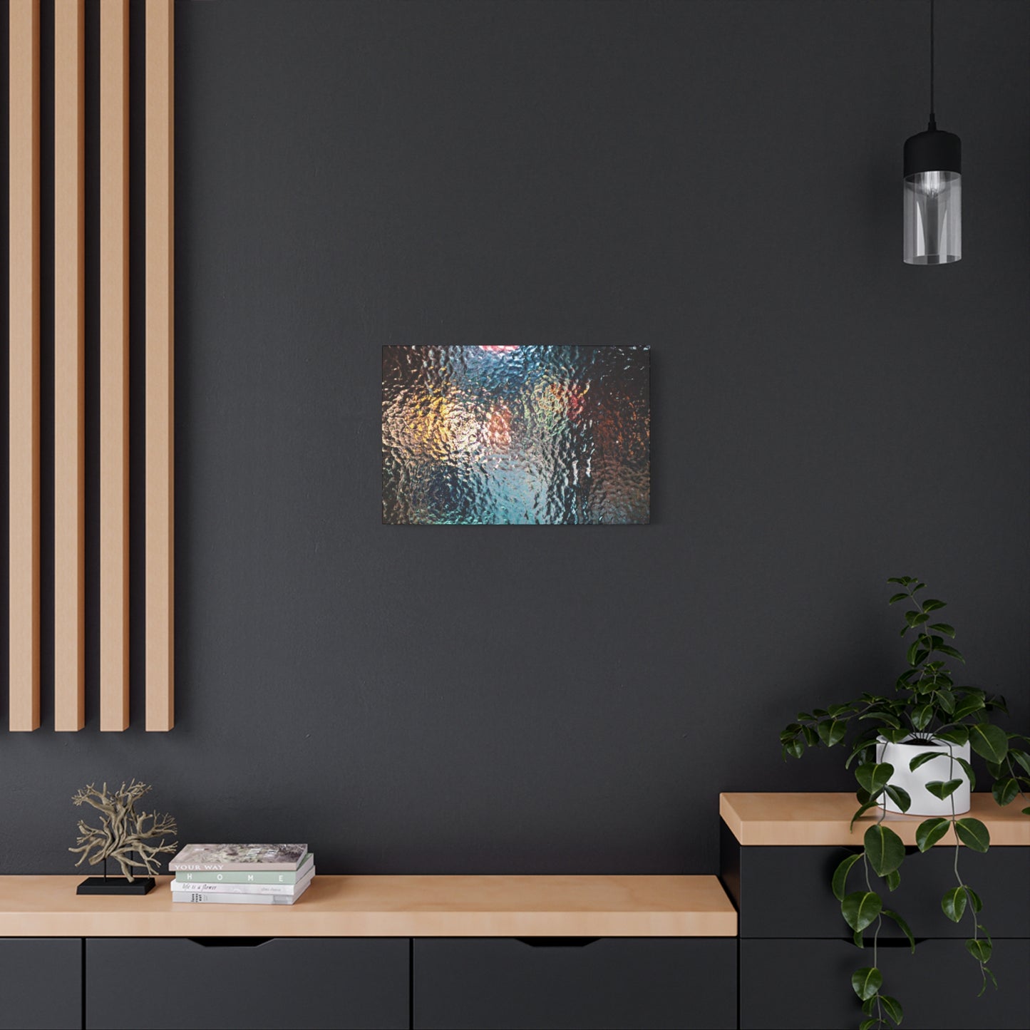 Canvas Wall Art -- Abstract Chocolate Glass Texture