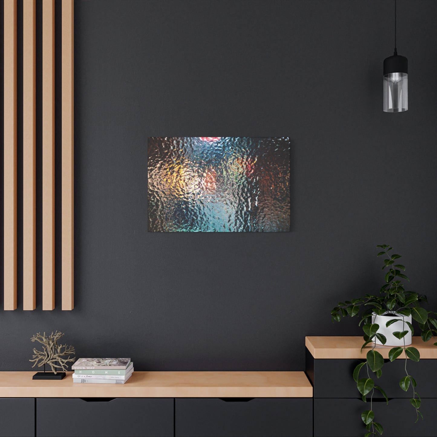 Canvas Wall Art -- Abstract Chocolate Glass Texture