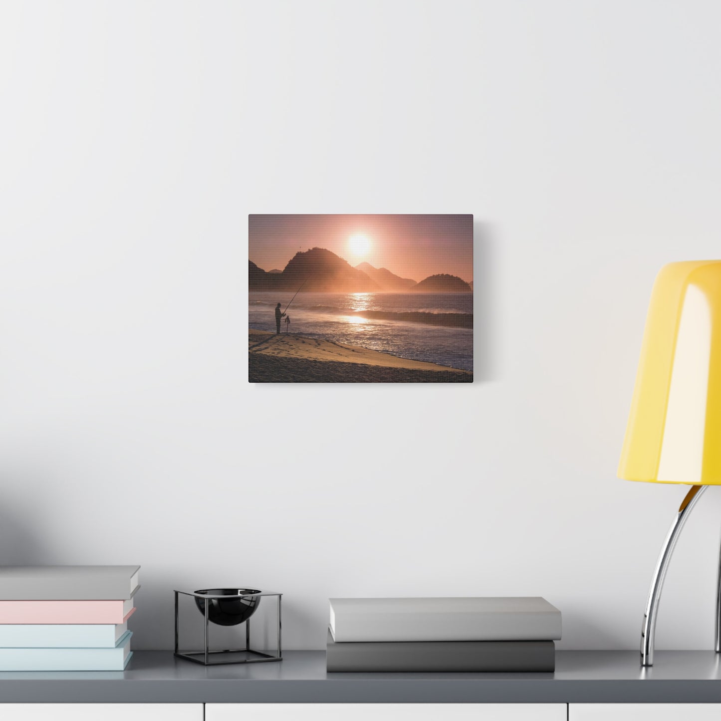 Fishing Sunset Canvas Print – Coastal Wall Art