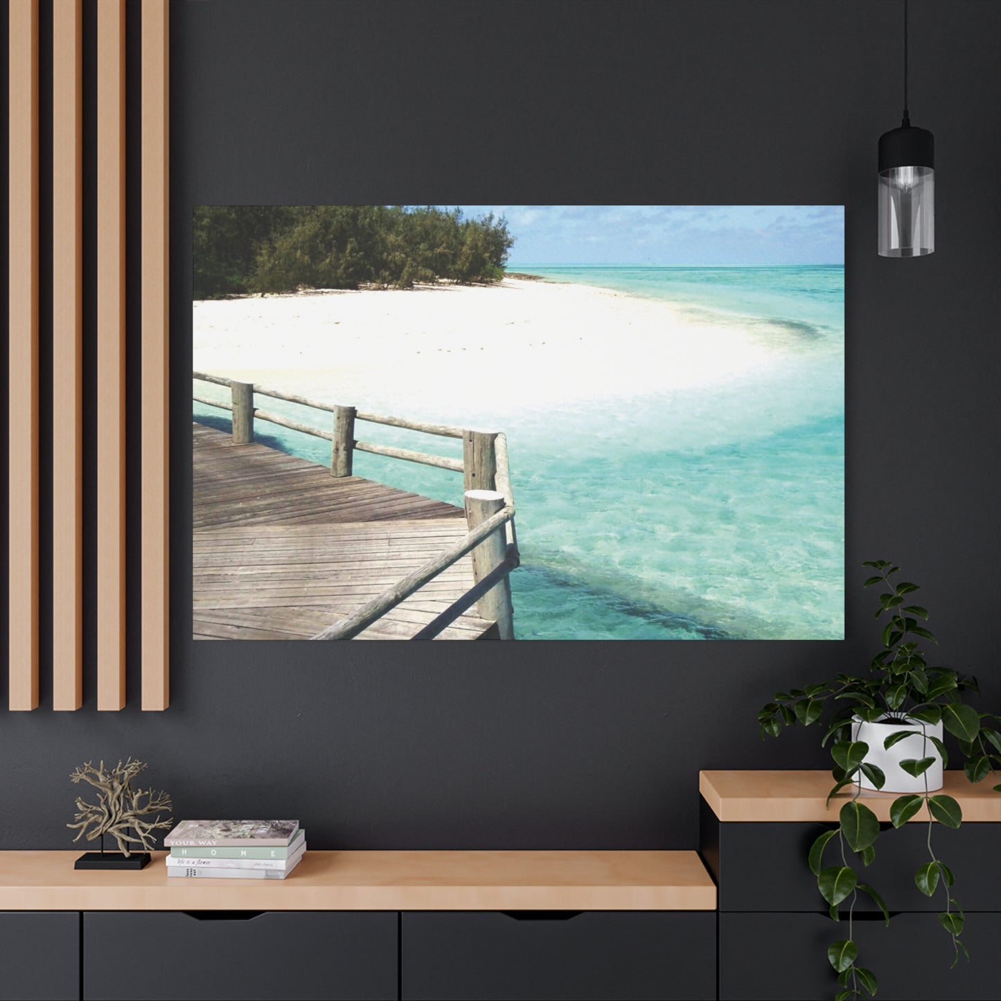 Canvas Wall Art -- Coastal Beach Serenity Landscape Artwork