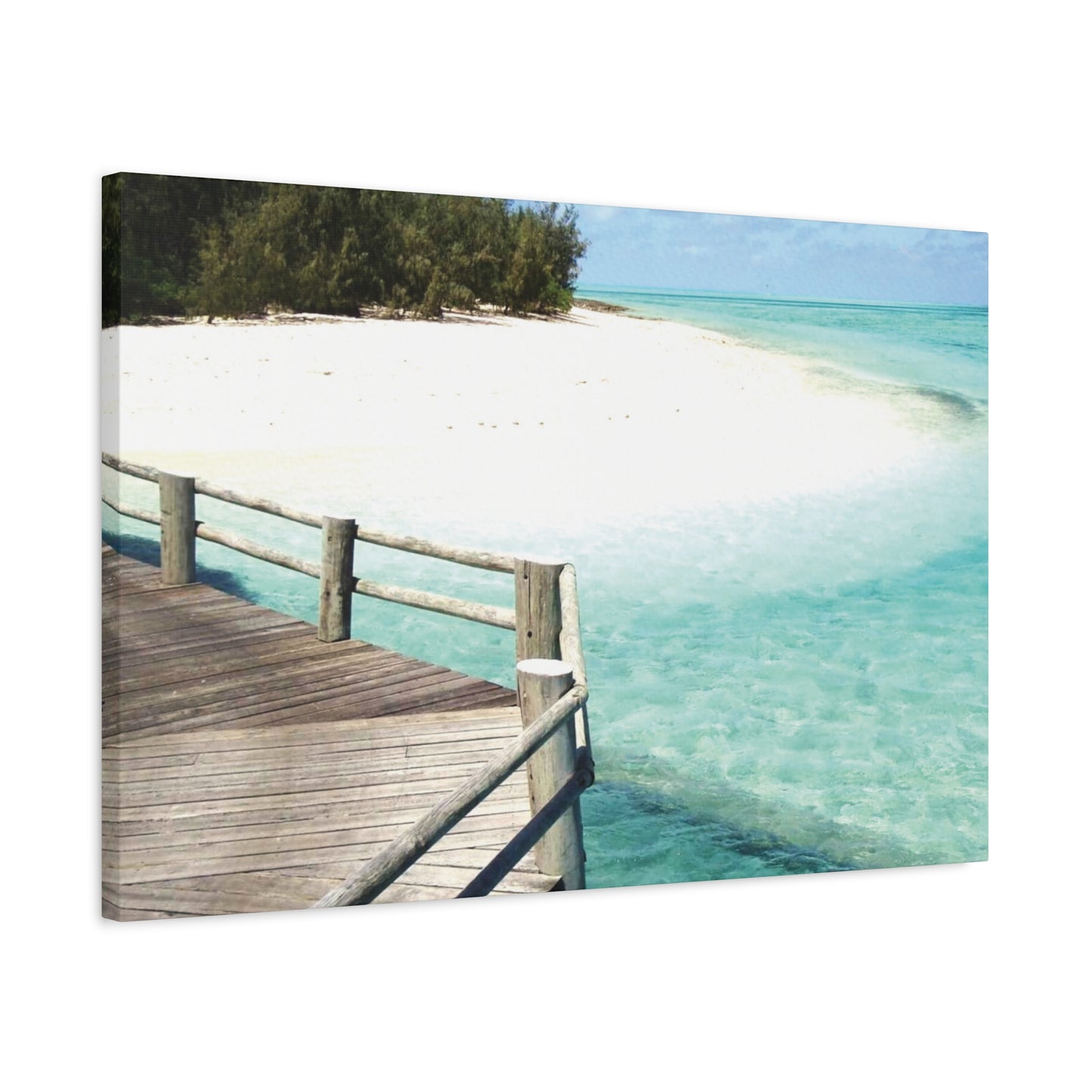 Canvas Wall Art -- Coastal Beach Serenity Landscape Artwork