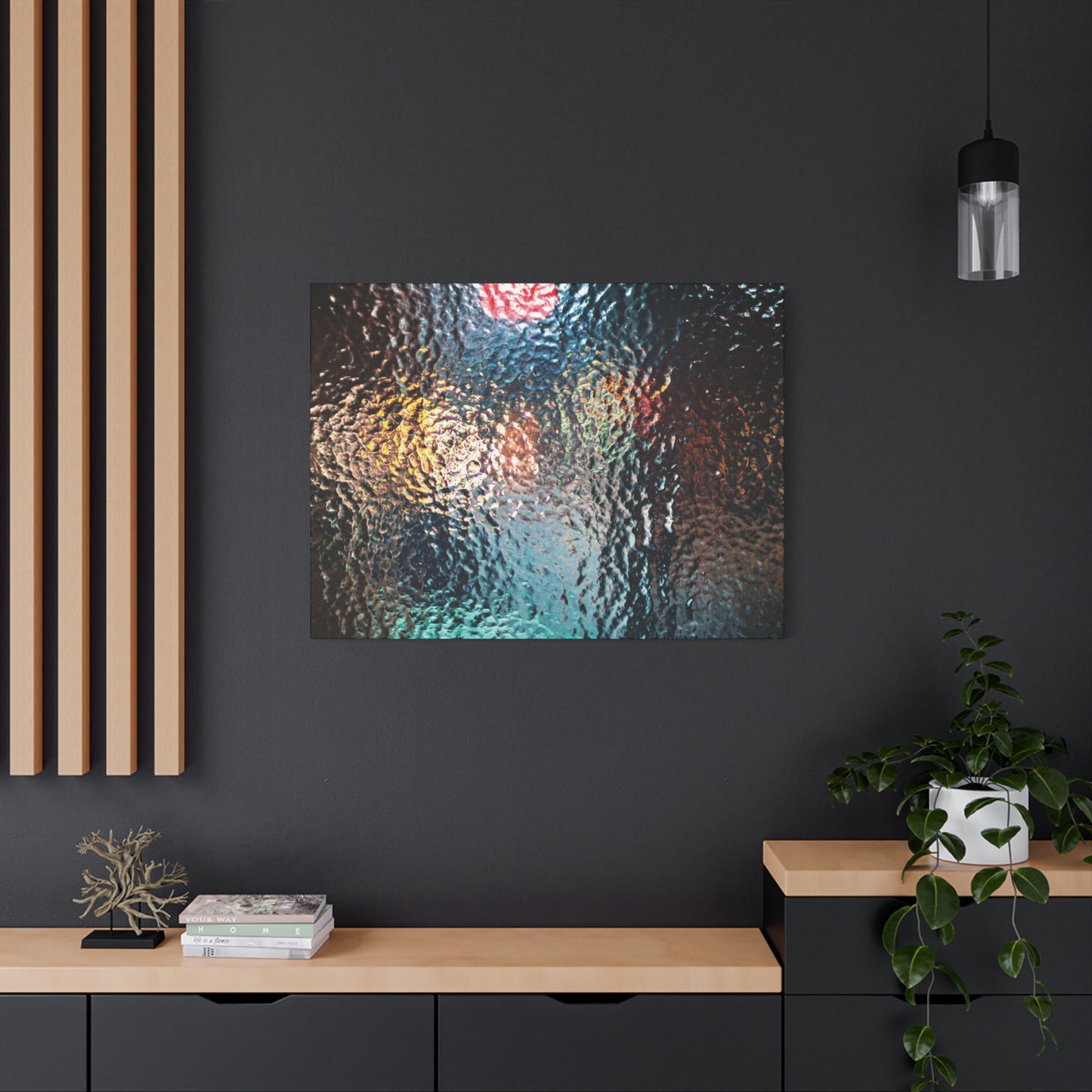 Canvas Wall Art -- Abstract Chocolate Glass Texture
