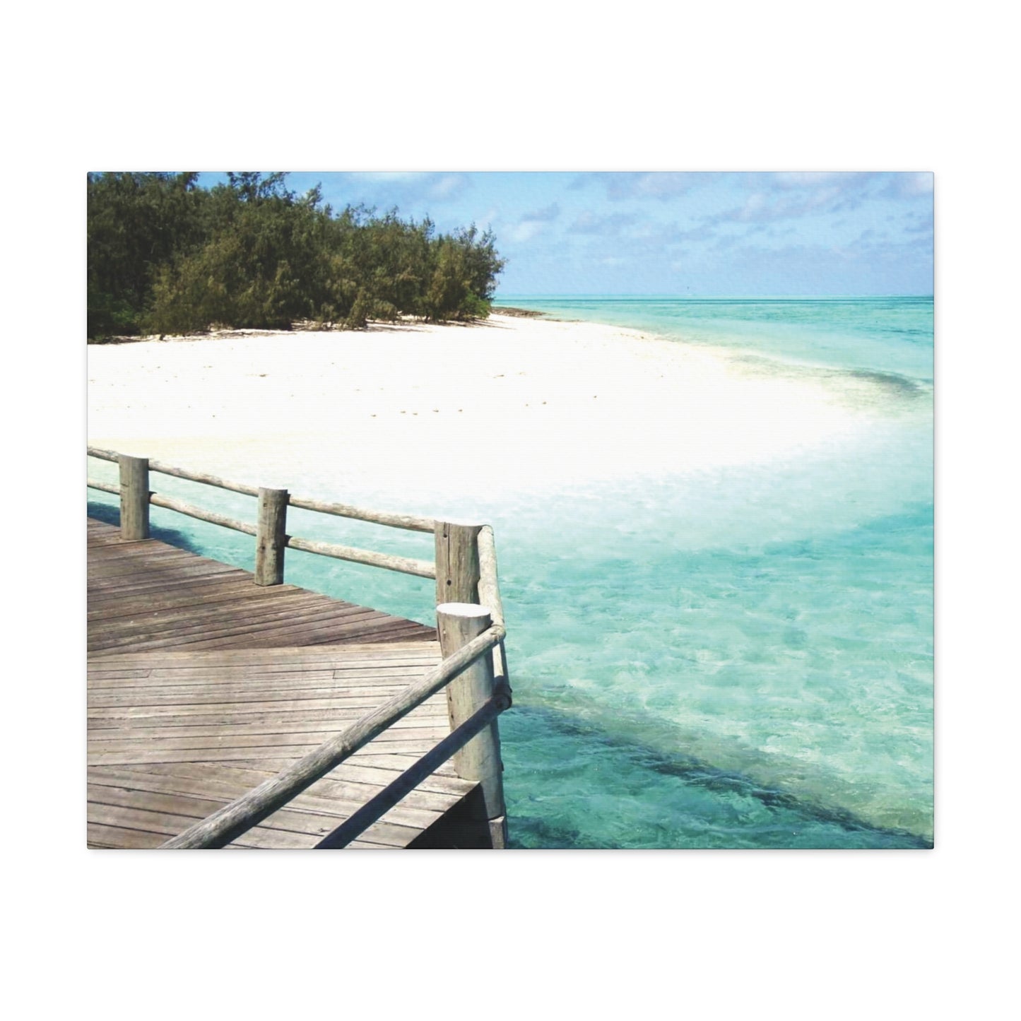 Canvas Wall Art -- Coastal Beach Serenity Landscape Artwork