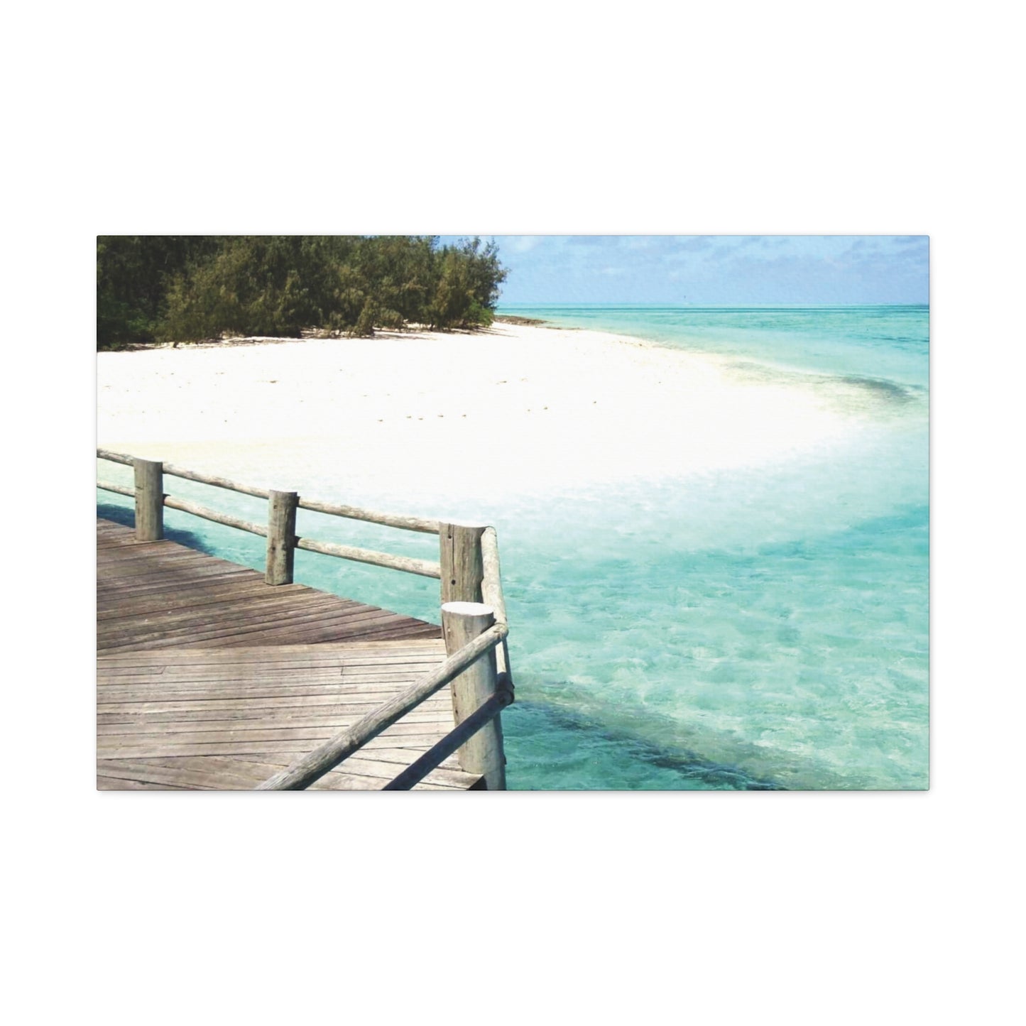 Canvas Wall Art -- Coastal Beach Serenity Landscape Artwork