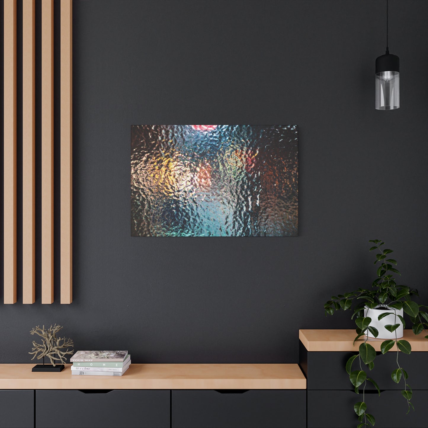 Canvas Wall Art -- Abstract Chocolate Glass Texture