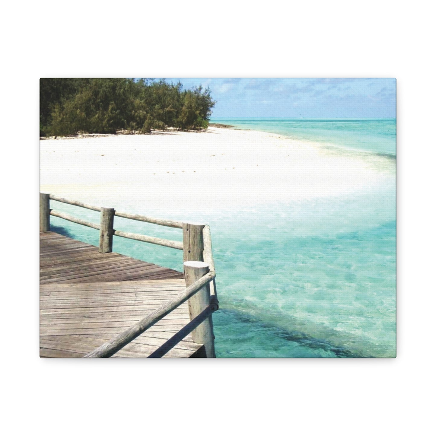 Canvas Wall Art -- Coastal Beach Serenity Landscape Artwork