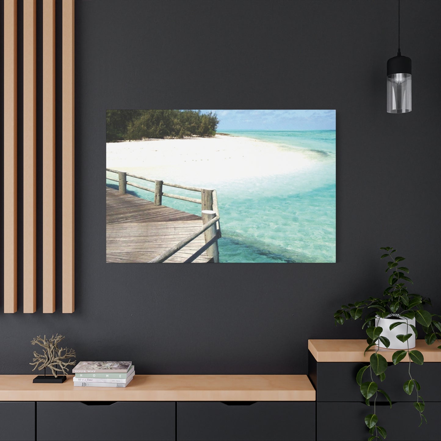 Canvas Wall Art -- Coastal Beach Serenity Landscape Artwork