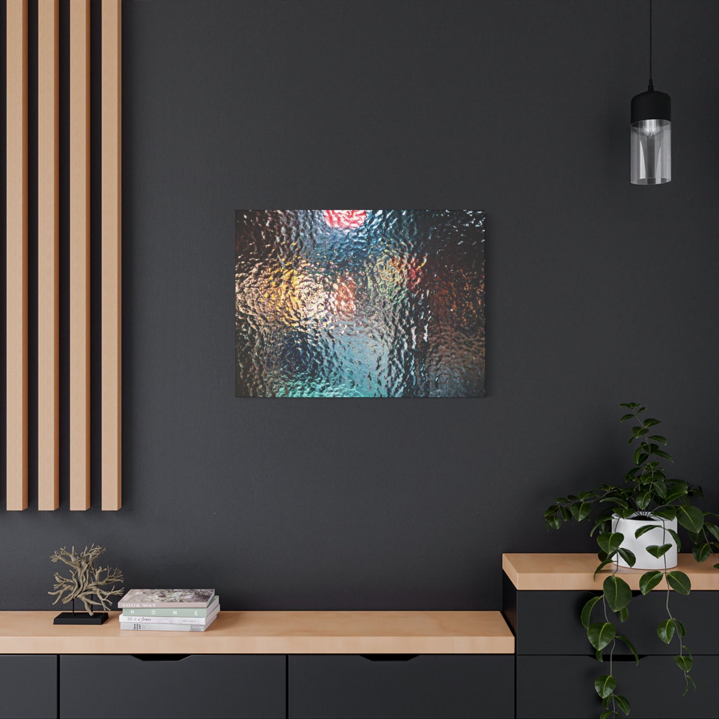 Canvas Wall Art -- Abstract Chocolate Glass Texture