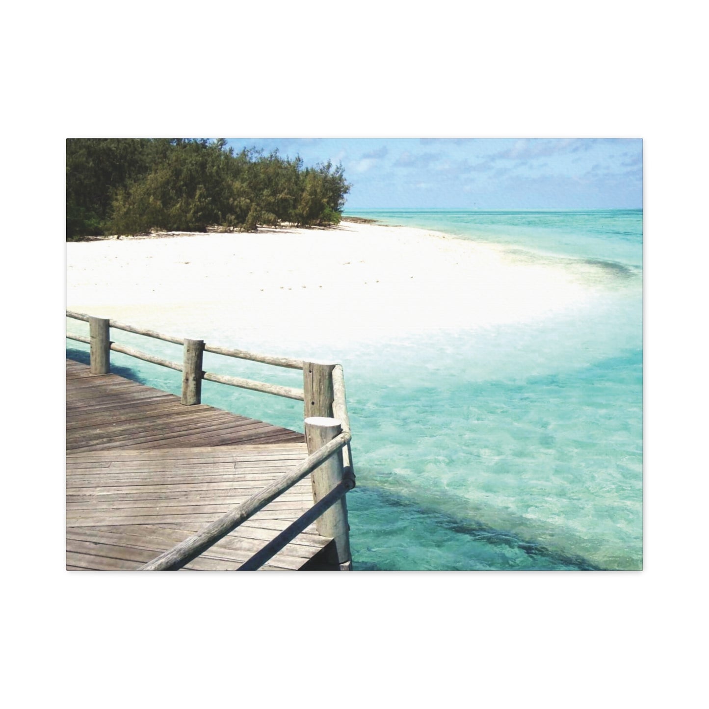 Canvas Wall Art -- Coastal Beach Serenity Landscape Artwork