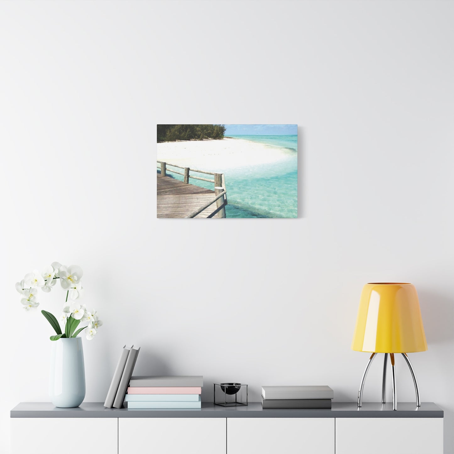 Canvas Wall Art -- Coastal Beach Serenity Landscape Artwork