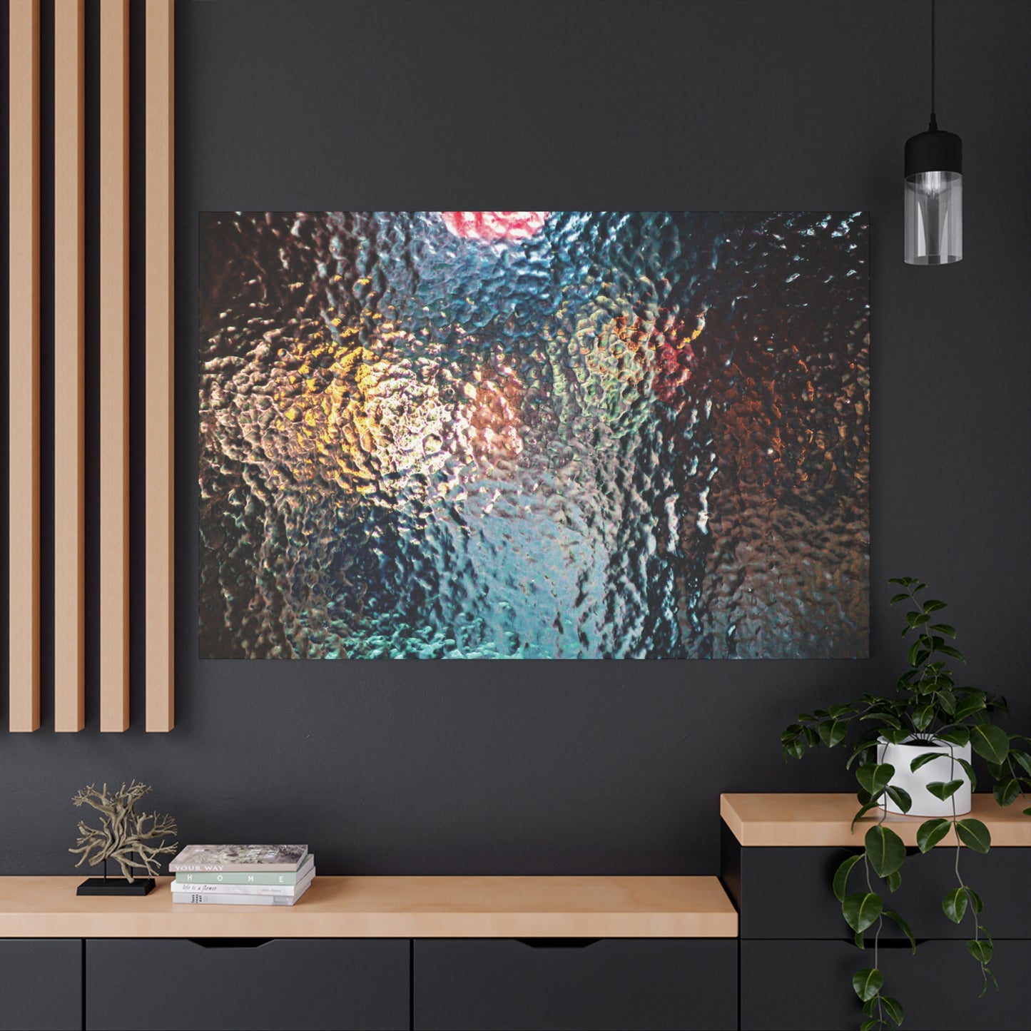 Canvas Wall Art -- Abstract Chocolate Glass Texture