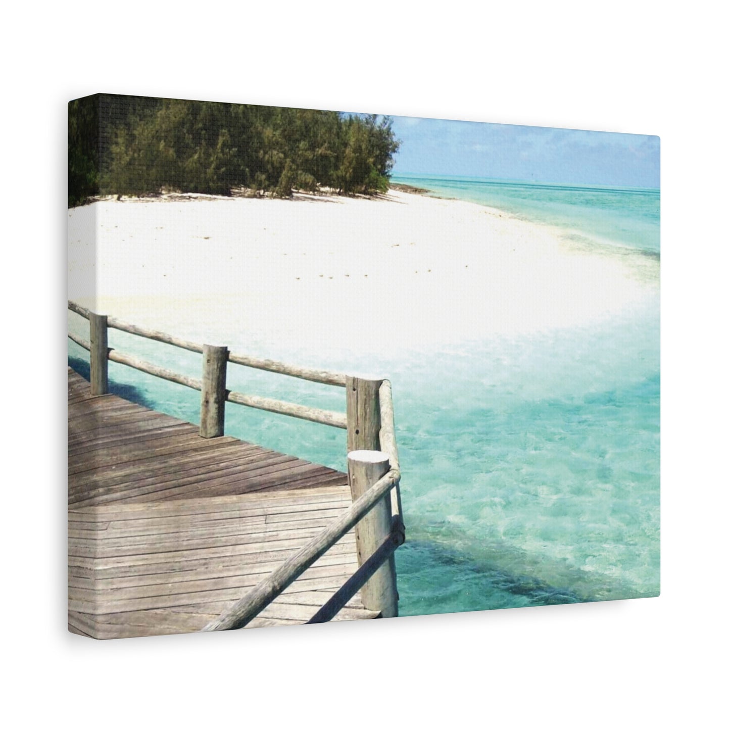 Canvas Wall Art -- Coastal Beach Serenity Landscape Artwork