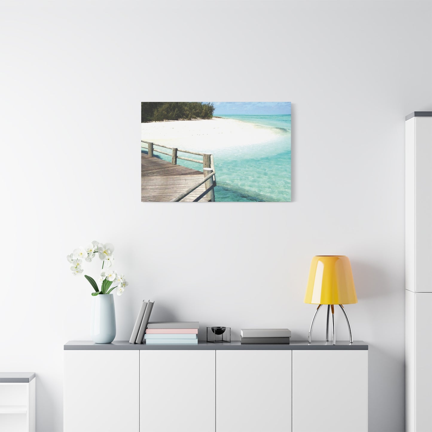 Canvas Wall Art -- Coastal Beach Serenity Landscape Artwork