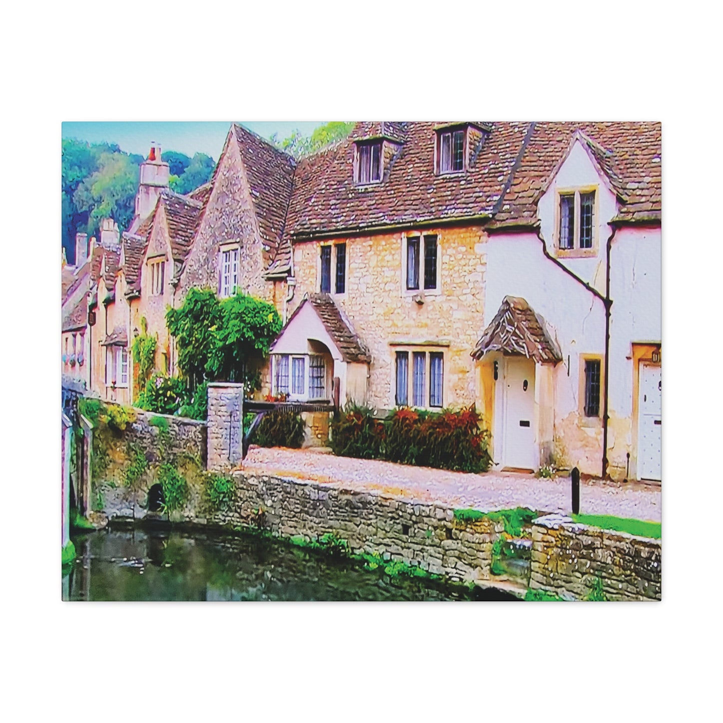 Canvas Wall Print -- An Old Rustic English Village