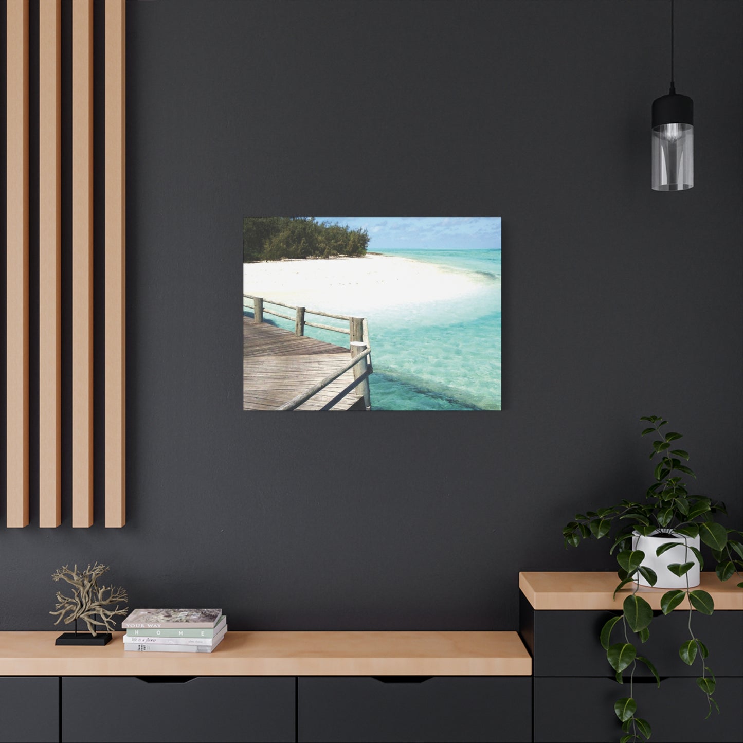 Canvas Wall Art -- Coastal Beach Serenity Landscape Artwork