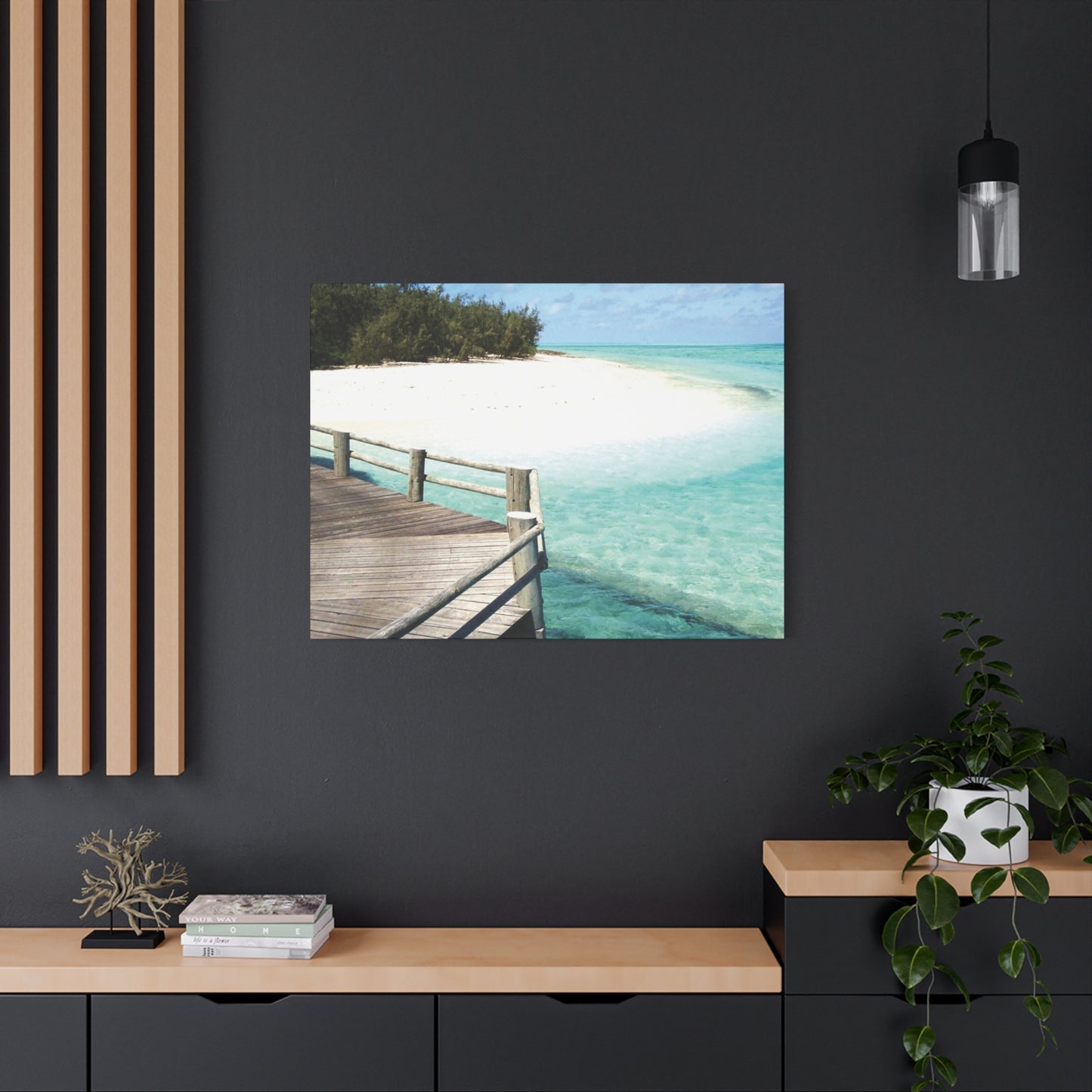 Canvas Wall Art -- Coastal Beach Serenity Landscape Artwork