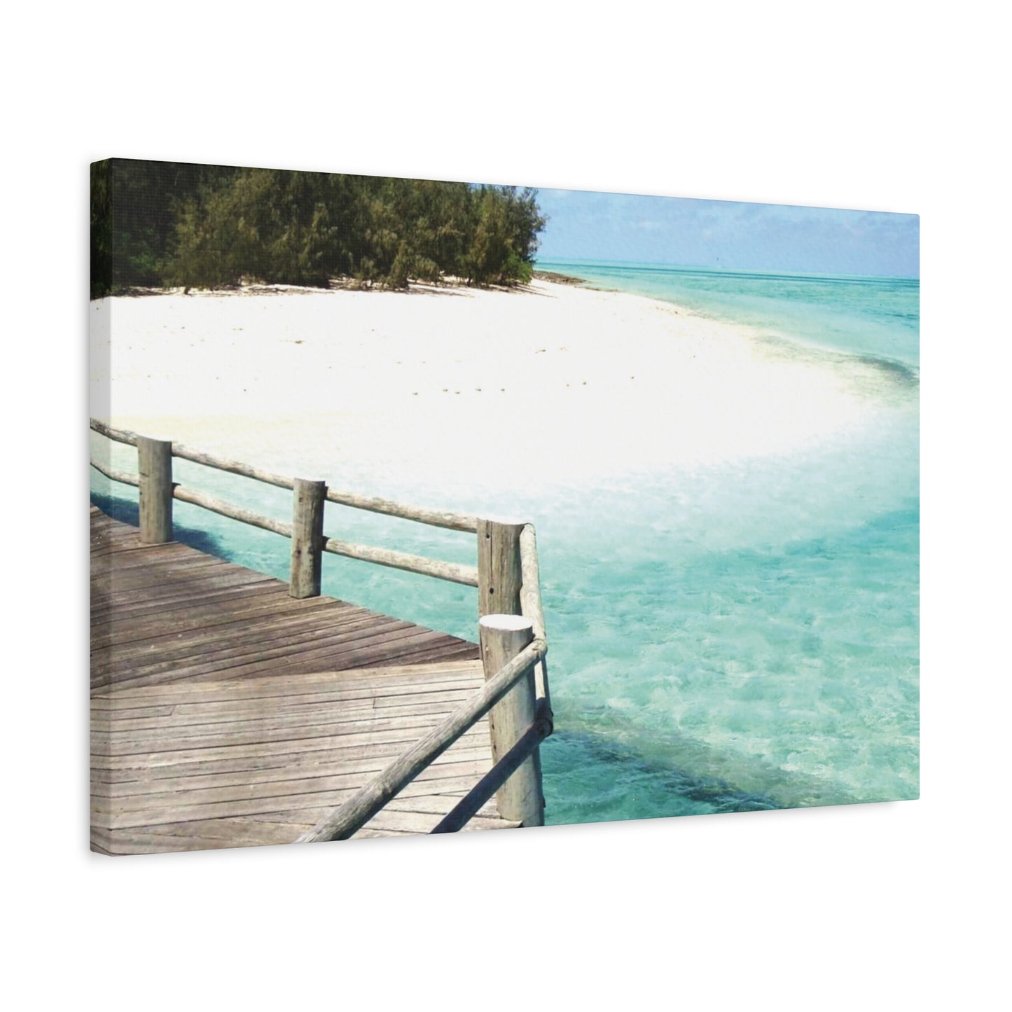 Canvas Wall Art -- Coastal Beach Serenity Landscape Artwork