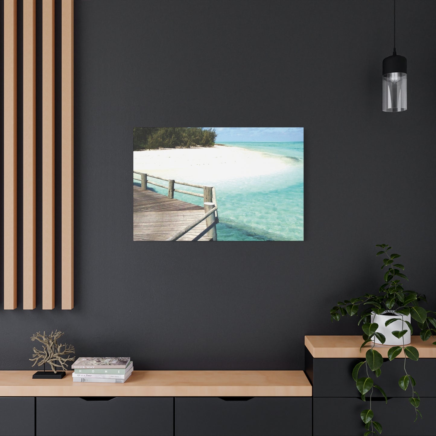 Canvas Wall Art -- Coastal Beach Serenity Landscape Artwork