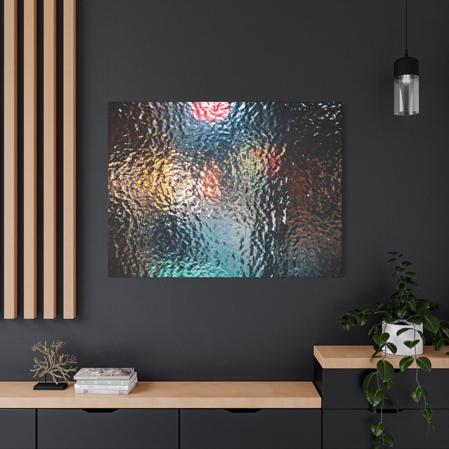 Canvas Wall Art -- Abstract Chocolate Glass Texture