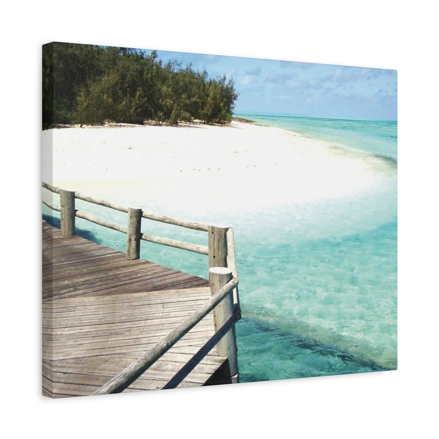 Canvas Wall Art -- Coastal Beach Serenity Landscape Artwork
