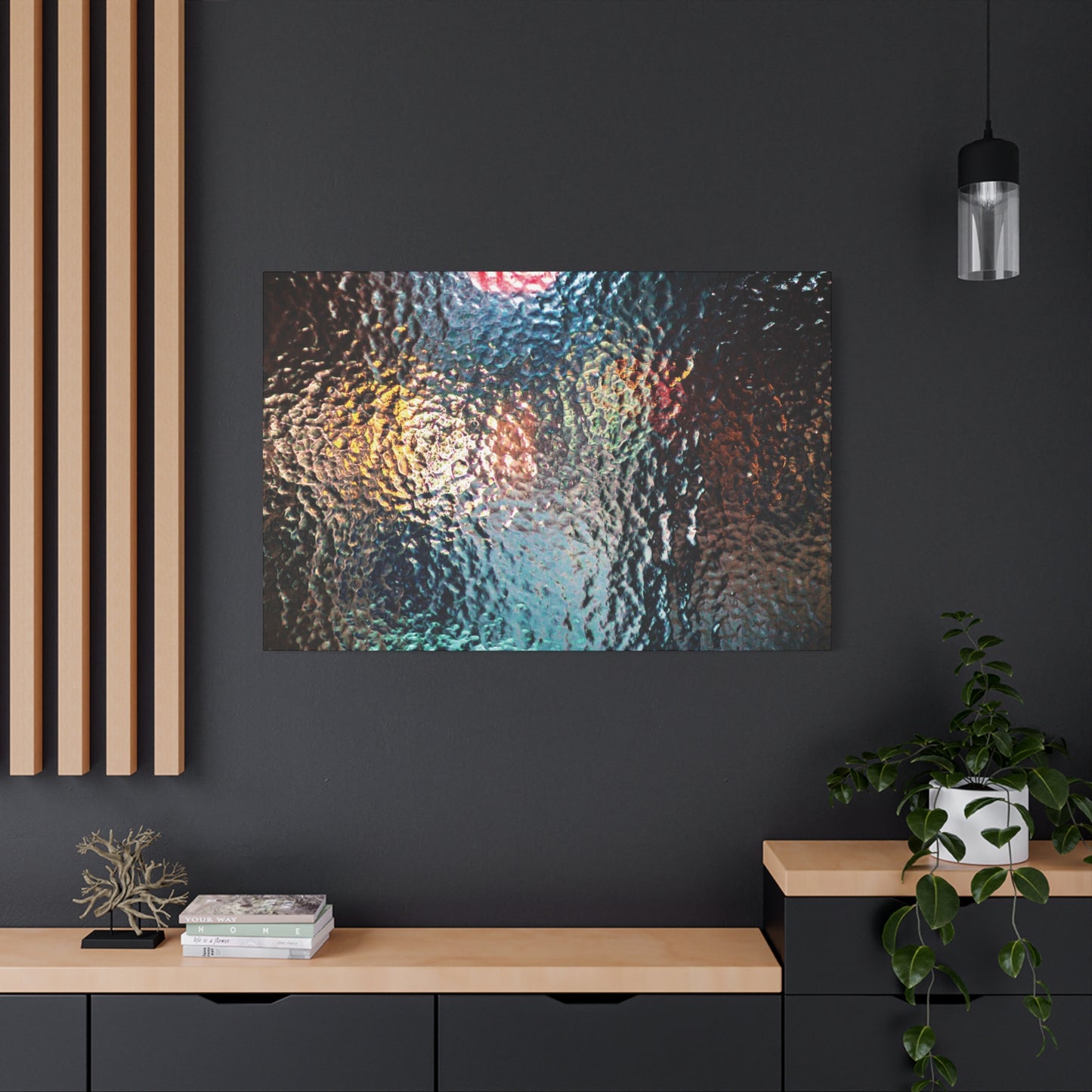 Canvas Wall Art -- Abstract Chocolate Glass Texture