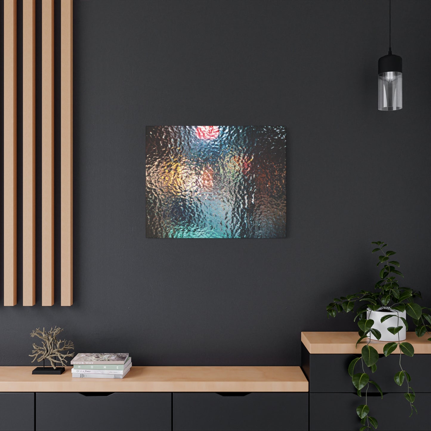 Canvas Wall Art -- Abstract Chocolate Glass Texture