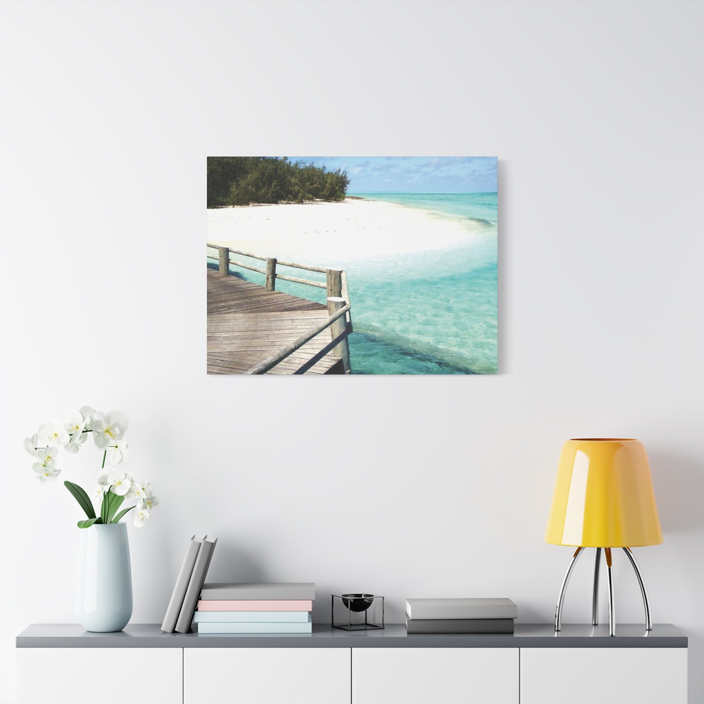Canvas Wall Art -- Coastal Beach Serenity Landscape Artwork