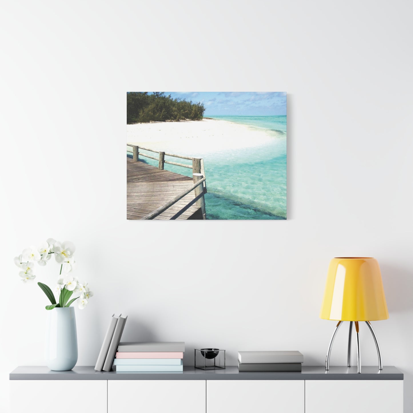 Canvas Wall Art -- Coastal Beach Serenity Landscape Artwork