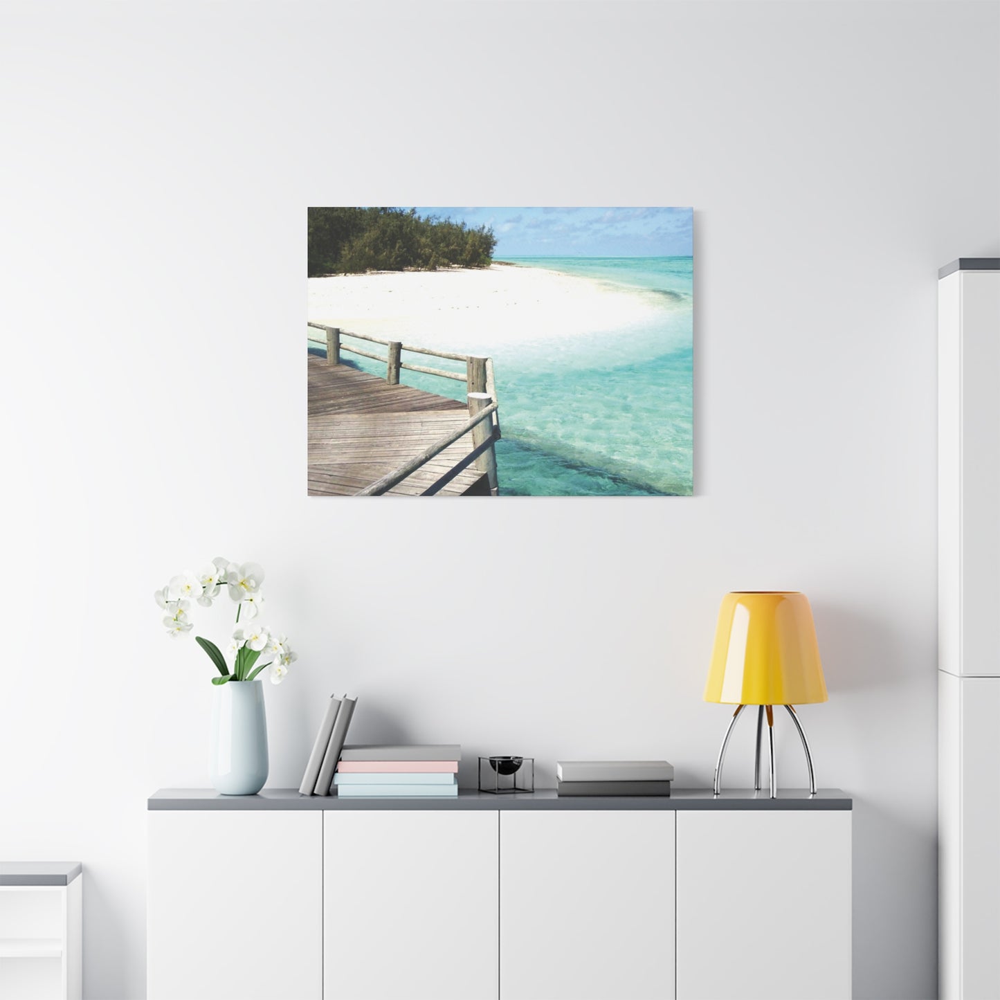 Canvas Wall Art -- Coastal Beach Serenity Landscape Artwork