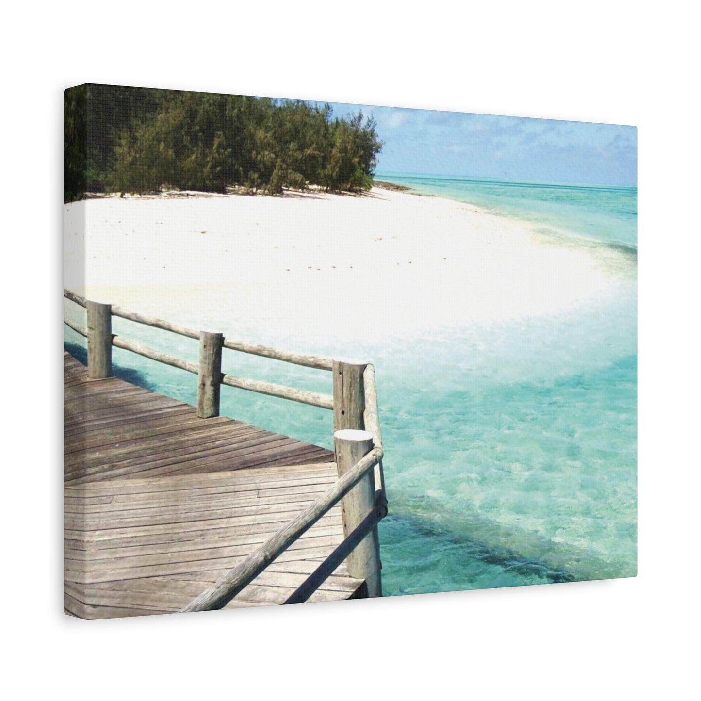 Canvas Wall Art -- Coastal Beach Serenity Landscape Artwork