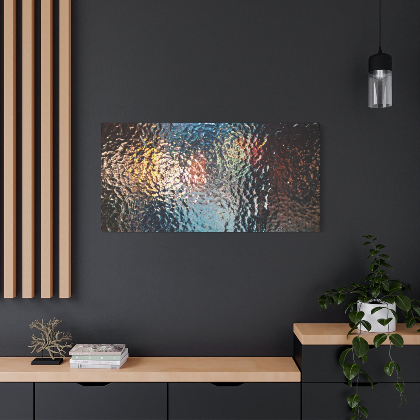 Canvas Wall Art -- Abstract Chocolate Glass Texture