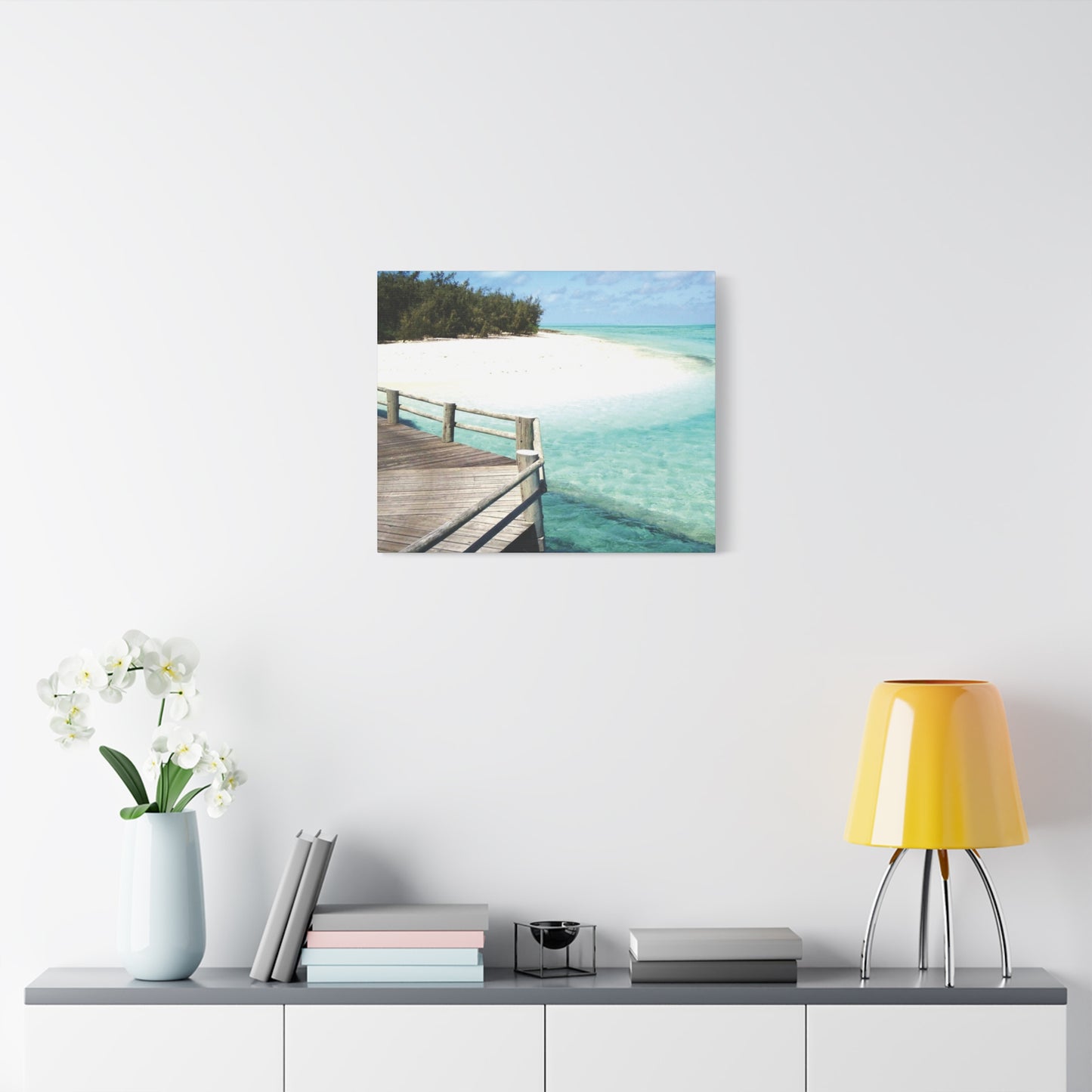 Canvas Wall Art -- Coastal Beach Serenity Landscape Artwork