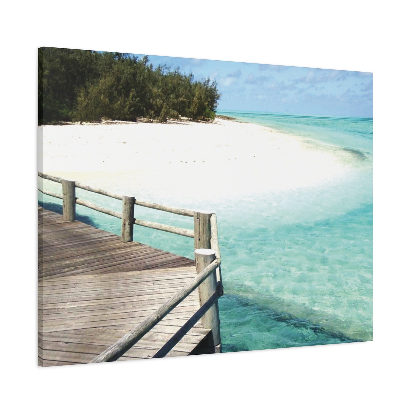 Canvas Wall Art -- Coastal Beach Serenity Landscape Artwork