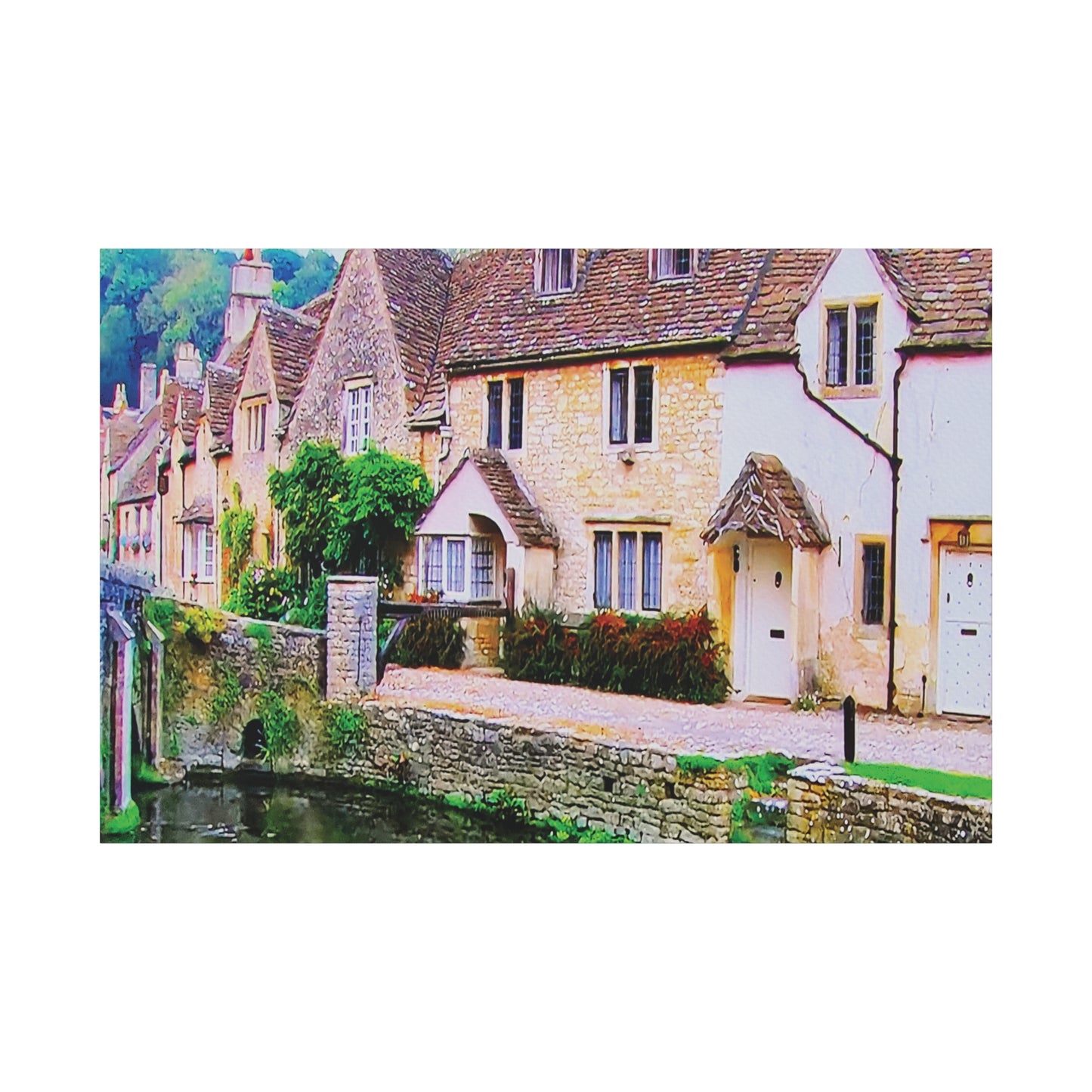 Canvas Wall Print -- An Old Rustic English Village