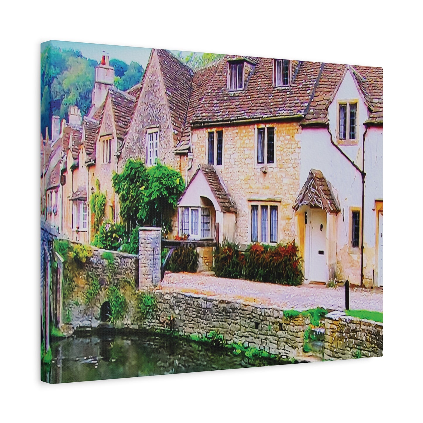 Canvas Wall Print -- An Old Rustic English Village