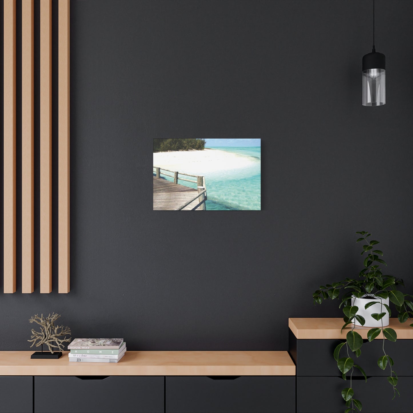 Canvas Wall Art -- Coastal Beach Serenity Landscape Artwork