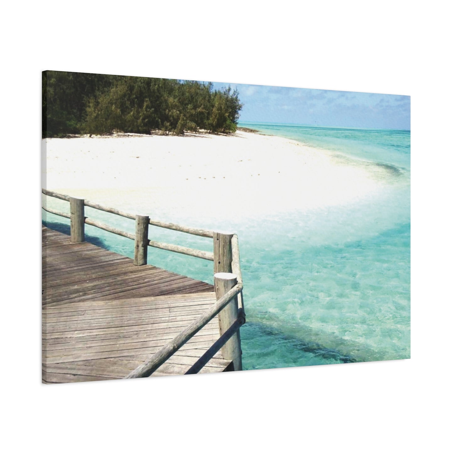 Canvas Wall Art -- Coastal Beach Serenity Landscape Artwork