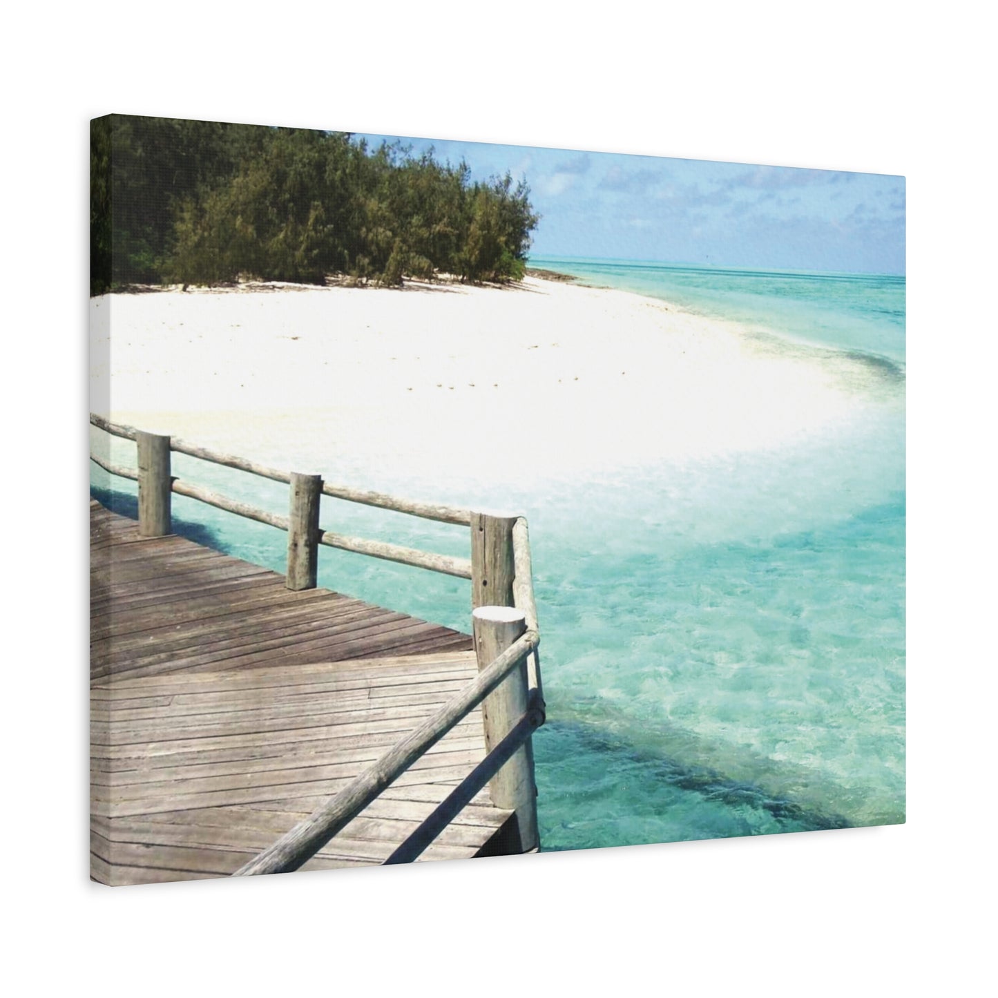 Canvas Wall Art -- Coastal Beach Serenity Landscape Artwork