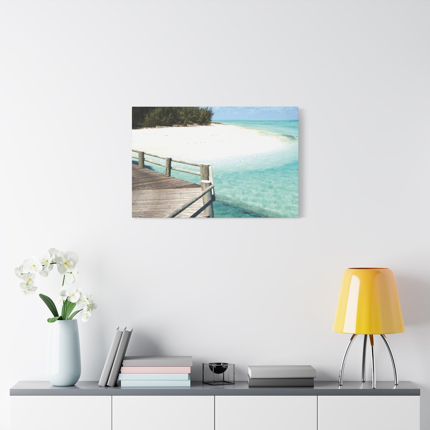 Canvas Wall Art -- Coastal Beach Serenity Landscape Artwork