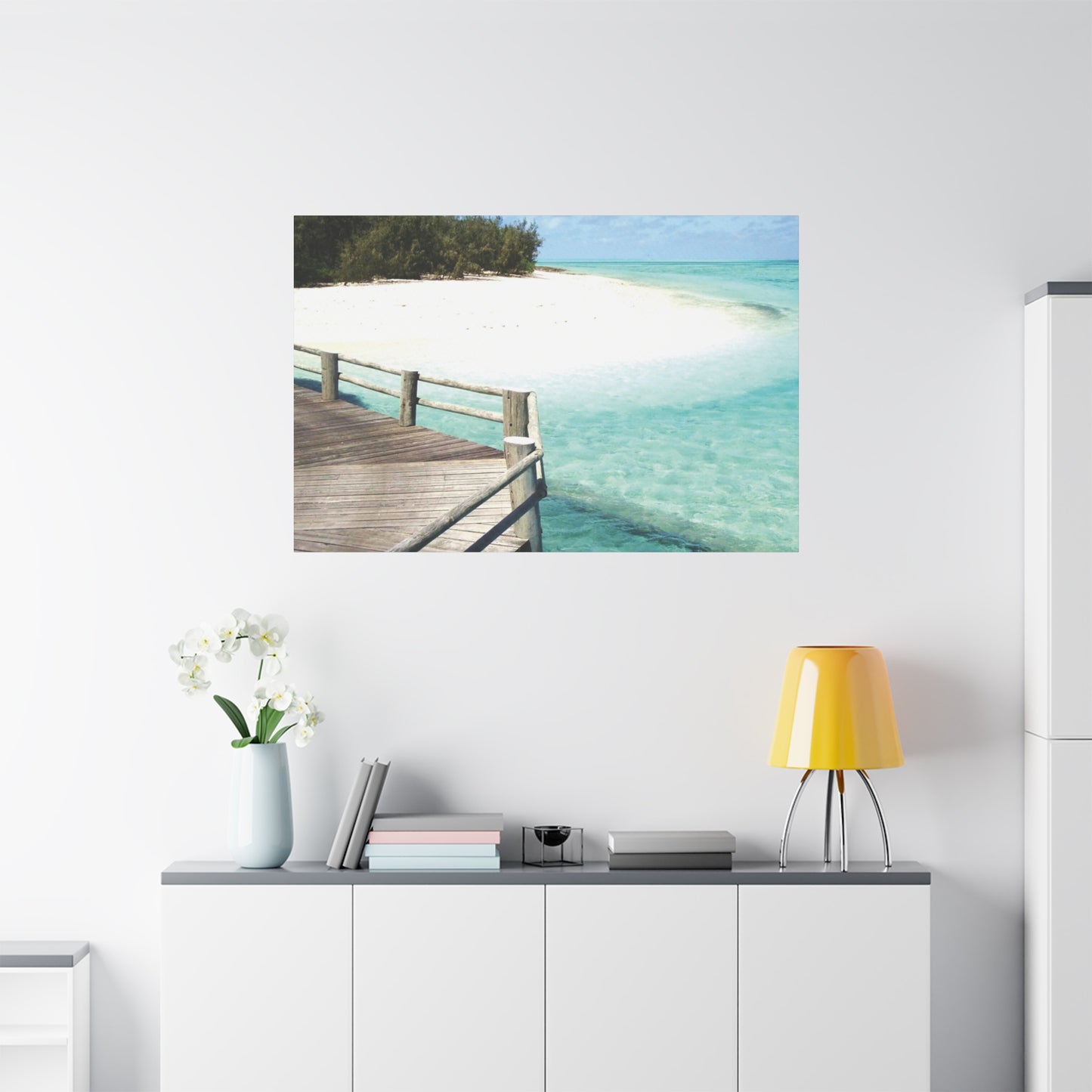 Canvas Wall Art -- Coastal Beach Serenity Landscape Artwork