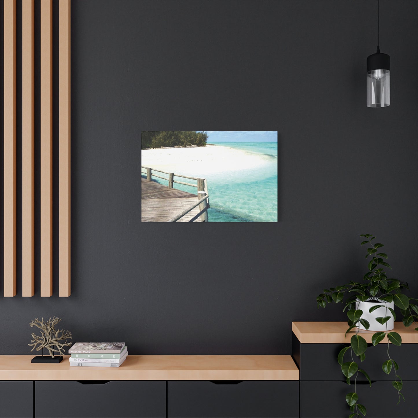 Canvas Wall Art -- Coastal Beach Serenity Landscape Artwork