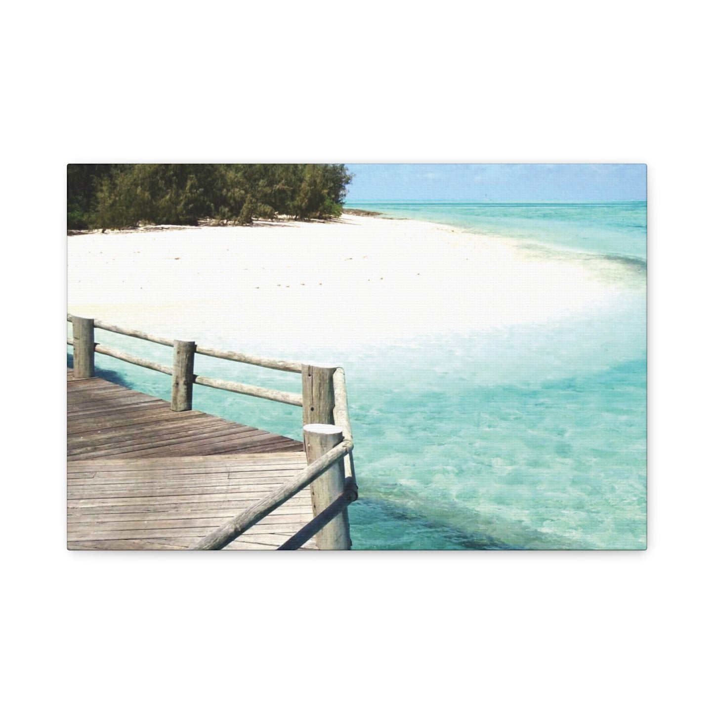 Canvas Wall Art -- Coastal Beach Serenity Landscape Artwork