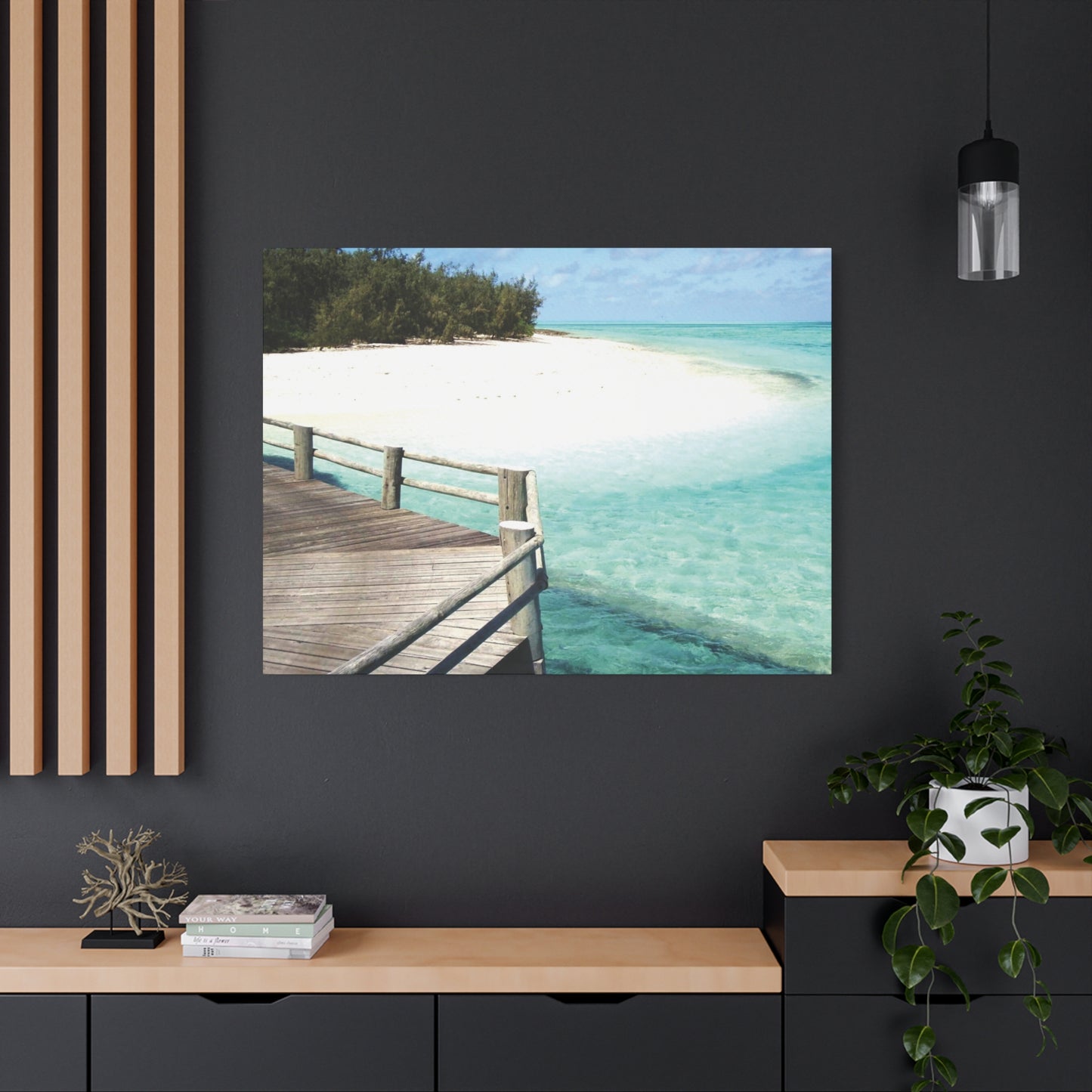 Canvas Wall Art -- Coastal Beach Serenity Landscape Artwork