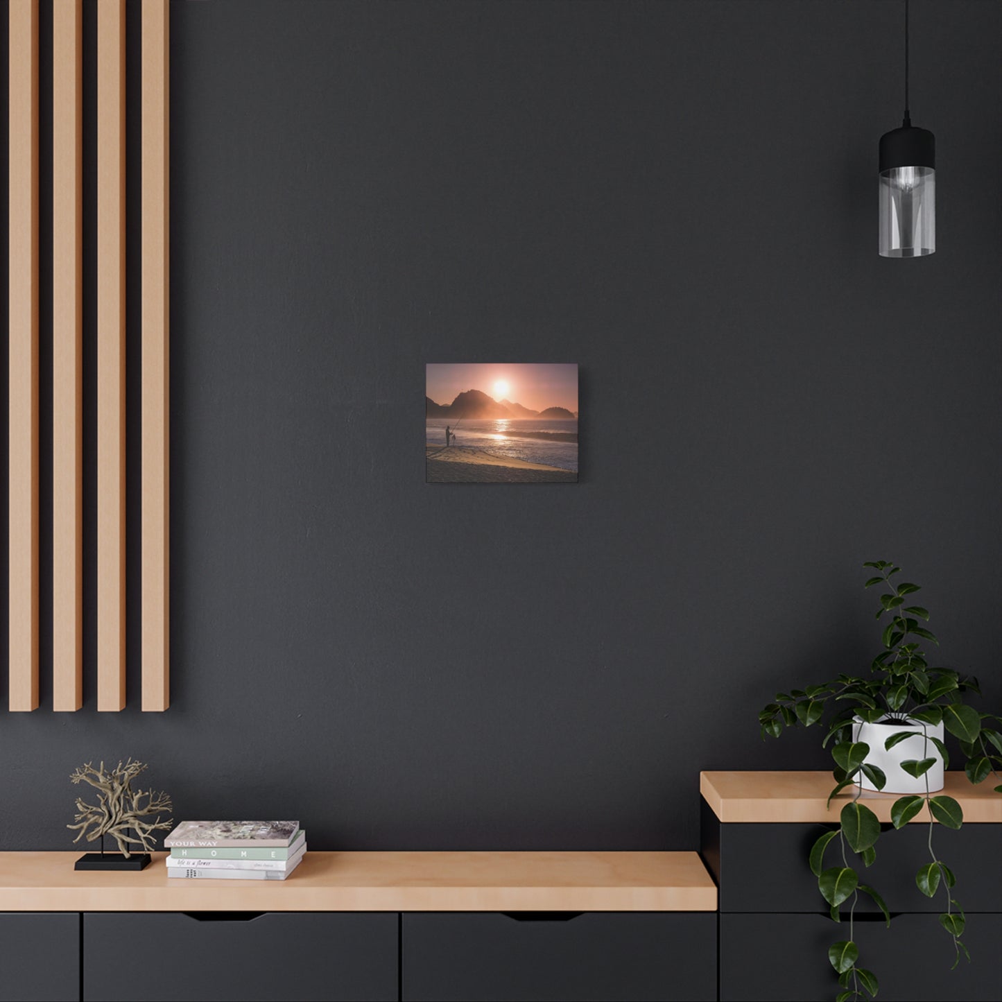 Fishing Sunset Canvas Print – Coastal Wall Art