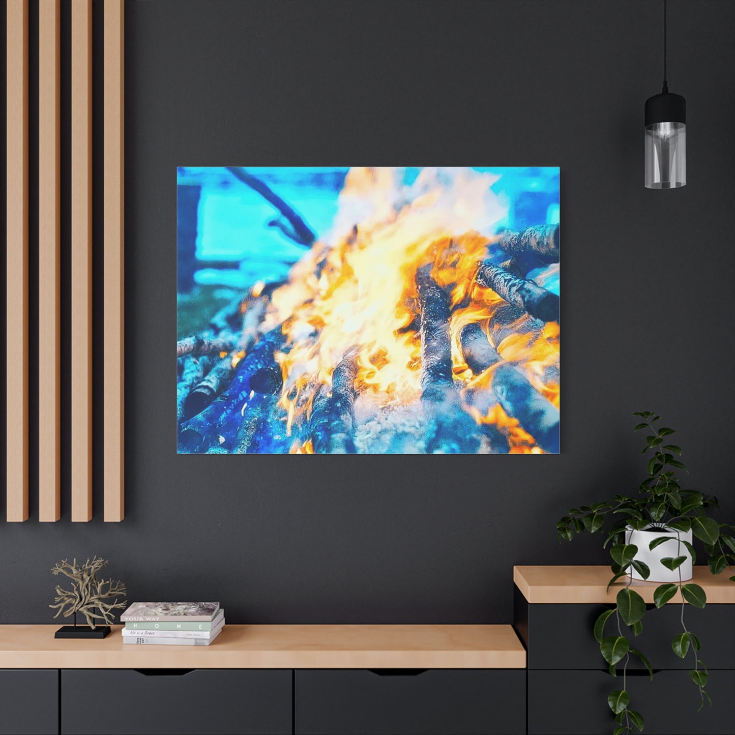 Canvas Print - Outdoor Campfire Scene