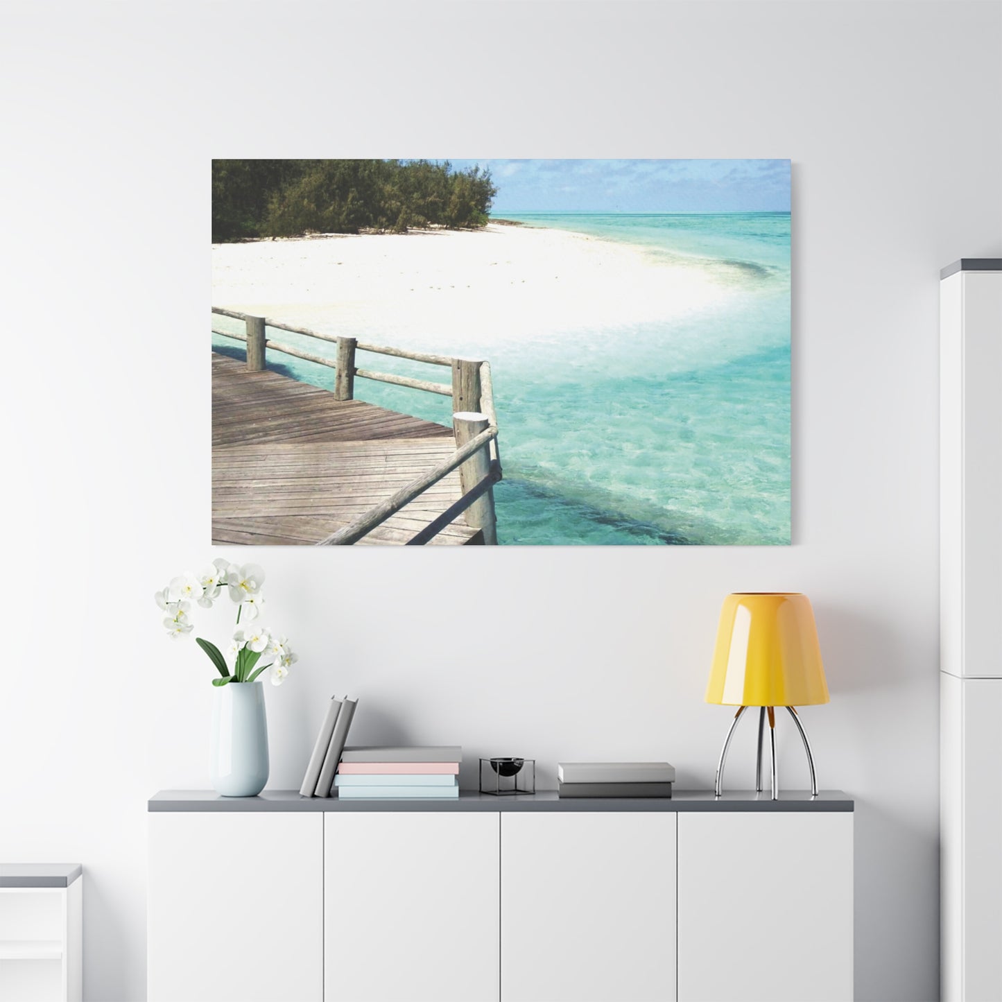 Canvas Wall Art -- Coastal Beach Serenity Landscape Artwork