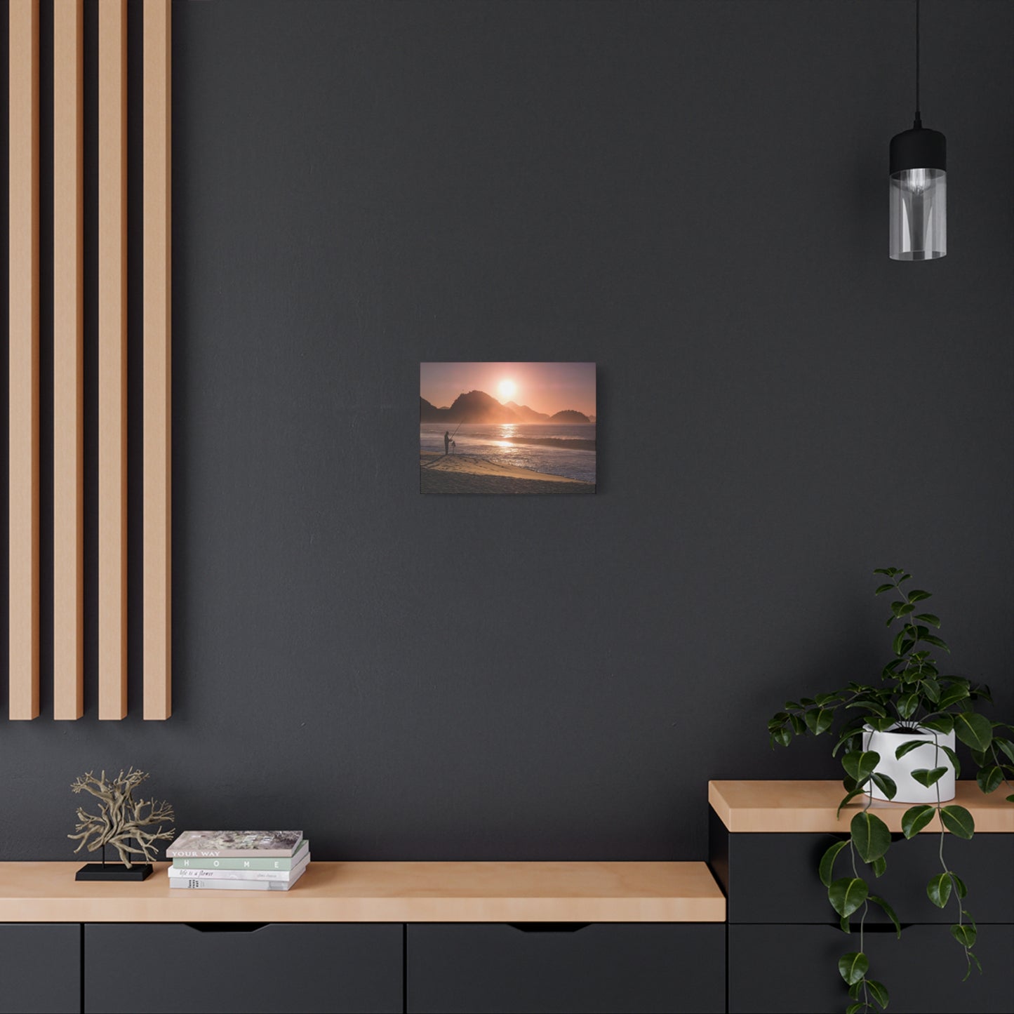 Fishing Sunset Canvas Print – Coastal Wall Art