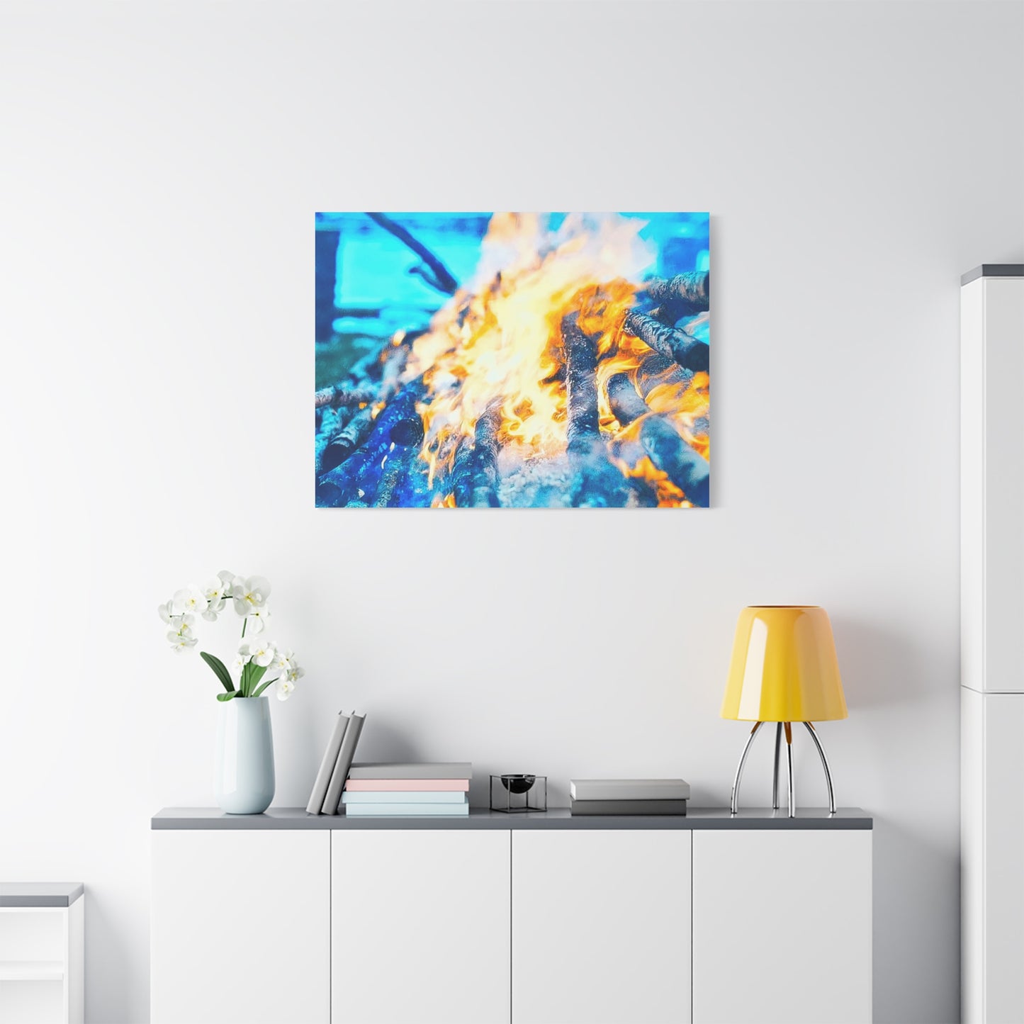 Canvas Print - Outdoor Campfire Scene